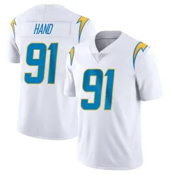 Men's Da'Shawn Hand Los Angeles Chargers No.91 Limited Vapor Untouchable Jersey - White