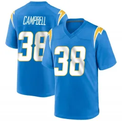 Men's Dalevon Campbell Los Angeles Chargers No.38 Game Powder Alternate Jersey - Blue