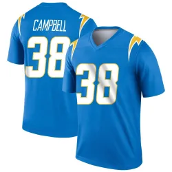 Men's Dalevon Campbell Los Angeles Chargers No.38 Legend Powder Jersey - Blue