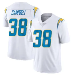 Men's Dalevon Campbell Los Angeles Chargers No.38 Limited Vapor Untouchable Jersey - White