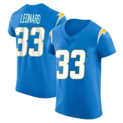 Men's Deane Leonard Los Angeles Chargers No.33 Elite Alternate Vapor Untouchable Jersey - Blue
