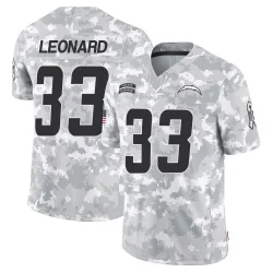 Men's Deane Leonard Los Angeles Chargers No.33 Limited 2024 Salute to Service Jersey - Arctic Camo