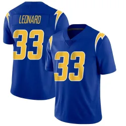 Men's Deane Leonard Los Angeles Chargers No.33 Limited 2nd Alternate Vapor Jersey - Royal