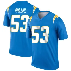 Men's Del'Shawn Phillips Los Angeles Chargers No.53 Legend Powder Jersey - Blue