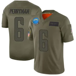 Men's Denzel Perryman Los Angeles Chargers No.6 Limited 2019 Salute to Service Jersey - Camo
