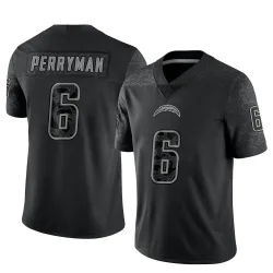Men's Denzel Perryman Los Angeles Chargers No.6 Limited Reflective Jersey - Black