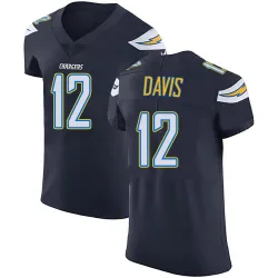 Men's Derius Davis Los Angeles Chargers No.12 Elite Team Color Vapor Untouchable Jersey - Navy Blue