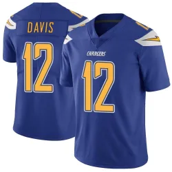 Men's Derius Davis Los Angeles Chargers No.12 Limited Color Rush Vapor Untouchable Jersey - Royal