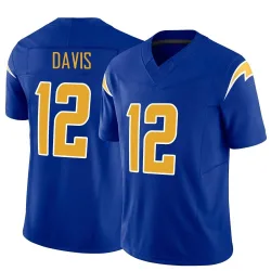 Men's Derius Davis Los Angeles Chargers No.12 Limited Vapor F.U.S.E. Jersey - Royal