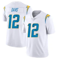 Men's Derius Davis Los Angeles Chargers No.12 Limited Vapor Untouchable Jersey - White