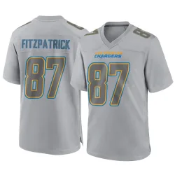 Men's Dez Fitzpatrick Los Angeles Chargers No.87 Game Atmosphere Fashion Jersey - Gray