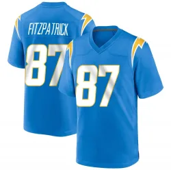 Men's Dez Fitzpatrick Los Angeles Chargers No.87 Game Powder Alternate Jersey - Blue