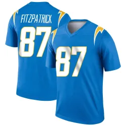 Men's Dez Fitzpatrick Los Angeles Chargers No.87 Legend Powder Jersey - Blue
