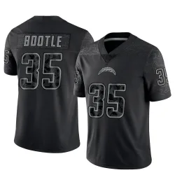 Men's Dicaprio Bootle Los Angeles Chargers No.35 Limited Reflective Jersey - Black