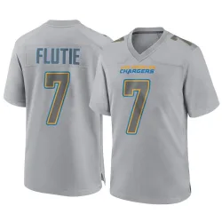 Men's Doug Flutie Los Angeles Chargers No.7 Game Atmosphere Fashion Jersey - Gray