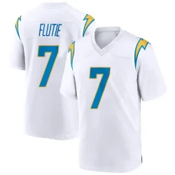 Men's Doug Flutie Los Angeles Chargers No.7 Game Jersey - White