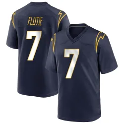 Men's Doug Flutie Los Angeles Chargers No.7 Game Team Color Jersey - Navy