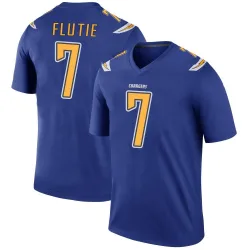 Men's Doug Flutie Los Angeles Chargers No.7 Legend Color Rush Jersey - Royal