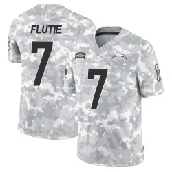 Men's Doug Flutie Los Angeles Chargers No.7 Limited 2024 Salute to Service Jersey - Arctic Camo