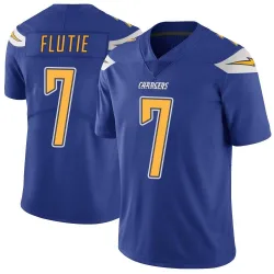 Men's Doug Flutie Los Angeles Chargers No.7 Limited Color Rush Vapor Untouchable Jersey - Royal