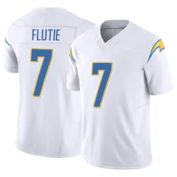 Men's Doug Flutie Los Angeles Chargers No.7 Limited Vapor F.U.S.E. Jersey - White