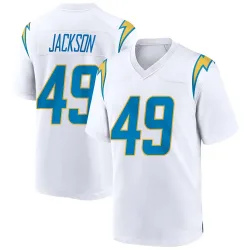 Men's Eddie Jackson Los Angeles Chargers No.49 Game Jersey - White