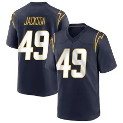 Men's Eddie Jackson Los Angeles Chargers No.49 Game Team Color Jersey - Navy