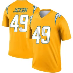 Men's Eddie Jackson Los Angeles Chargers No.49 Legend Inverted Jersey - Gold