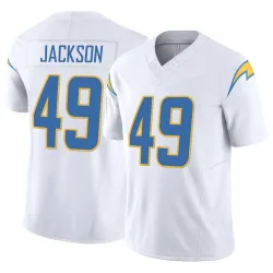 Men's Eddie Jackson Los Angeles Chargers No.49 Limited Vapor F.U.S.E. Jersey - White