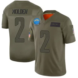 Men's Elijah Molden Los Angeles Chargers No.2 Limited 2019 Salute to Service Jersey - Camo