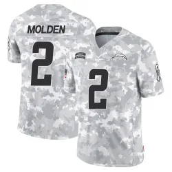 Men's Elijah Molden Los Angeles Chargers No.2 Limited 2024 Salute to Service Jersey - Arctic Camo