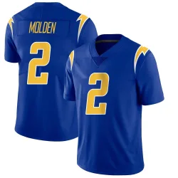 Men's Elijah Molden Los Angeles Chargers No.2 Limited 2nd Alternate Vapor Jersey - Royal