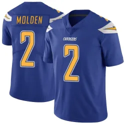 Men's Elijah Molden Los Angeles Chargers No.2 Limited Color Rush Vapor Untouchable Jersey - Royal