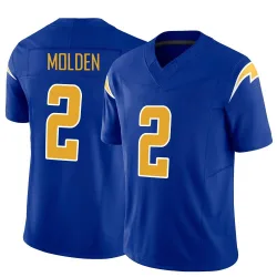 Men's Elijah Molden Los Angeles Chargers No.2 Limited Vapor F.U.S.E. Jersey - Royal