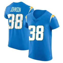 Men's Emany Johnson Los Angeles Chargers No.38 Elite Alternate Vapor Untouchable Jersey - Blue