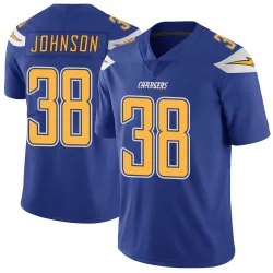 Men's Emany Johnson Los Angeles Chargers No.38 Limited Color Rush Vapor Untouchable Jersey - Royal