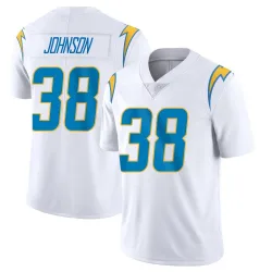 Men's Emany Johnson Los Angeles Chargers No.38 Limited Vapor Untouchable Jersey - White
