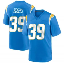Men's Eric Rogers Los Angeles Chargers No.39 Game Powder Alternate Jersey - Blue