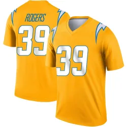 Men's Eric Rogers Los Angeles Chargers No.39 Legend Inverted Jersey - Gold