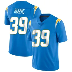 Men's Eric Rogers Los Angeles Chargers No.39 Limited Powder Vapor Untouchable Alternate Jersey - Blue