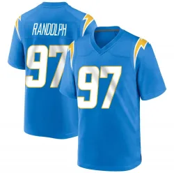 Men's Garmon Randolph Los Angeles Chargers No.97 Game Powder Alternate Jersey - Blue