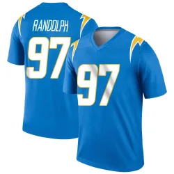Men's Garmon Randolph Los Angeles Chargers No.97 Legend Powder Jersey - Blue