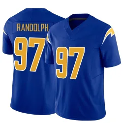 Men's Garmon Randolph Los Angeles Chargers No.97 Limited Vapor F.U.S.E. Jersey - Royal