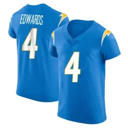 Men's Gus Edwards Los Angeles Chargers No.4 Elite Alternate Vapor Untouchable Jersey - Blue
