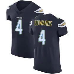Men's Gus Edwards Los Angeles Chargers No.4 Elite Team Color Vapor Untouchable Jersey - Navy Blue