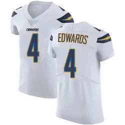 Men's Gus Edwards Los Angeles Chargers No.4 Elite Vapor Untouchable Jersey - White