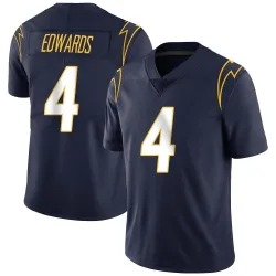 Men's Gus Edwards Los Angeles Chargers No.4 Limited Team Color Vapor Untouchable Jersey - Navy