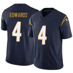 Men's Gus Edwards Los Angeles Chargers No.4 Limited Vapor F.U.S.E. Jersey - Navy