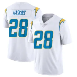Men's Hassan Haskins Los Angeles Chargers No.28 Limited Vapor Untouchable Jersey - White