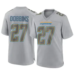 Men's J.K. Dobbins Los Angeles Chargers No.27 Game Atmosphere Fashion Jersey - Gray